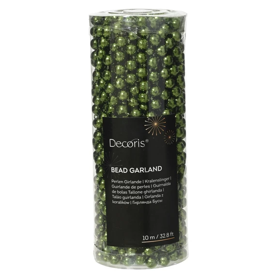 Decorative Bead Chain Garland - Pine Green - image 1
