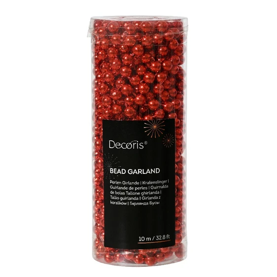 Decorative Bead Chain Garland - Red - image 1
