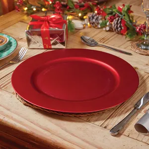 Decorative Charger Plate - Red