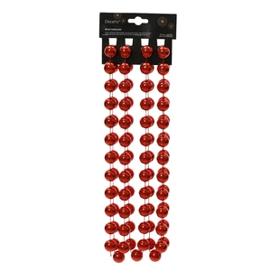 Decorative Large Bead Chain Garland - Christmas Red