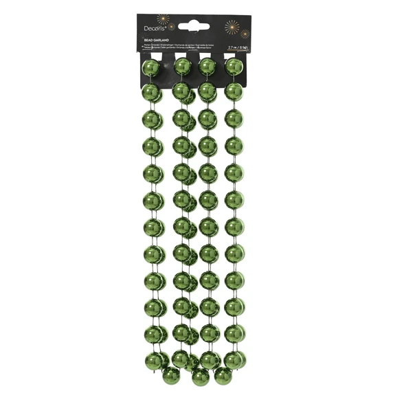 Decorative Large Bead Chain Garland - Pine Green - image 1