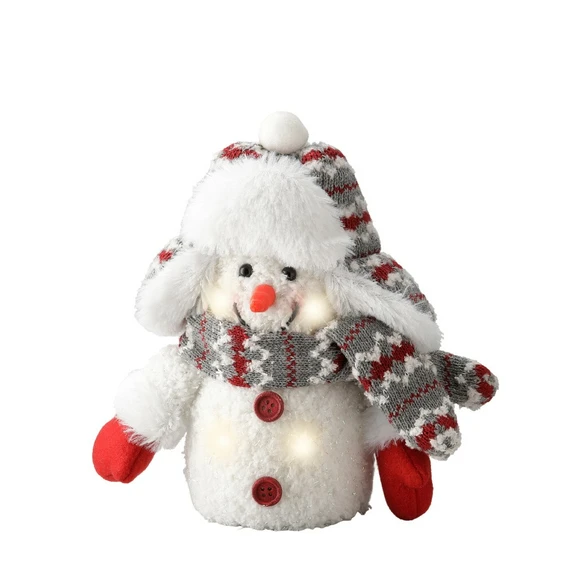 Decorative Light Up Snowman Figure - image 1