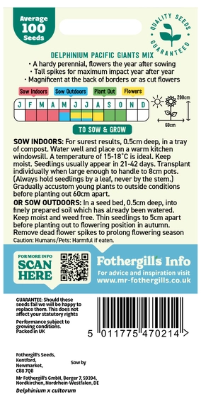 Delphinium Pacific Giants Mixed Seeds - image 2