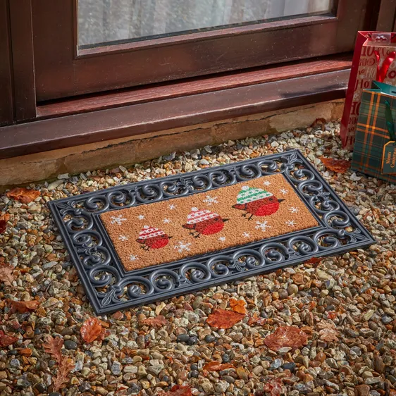 Doormat - Mix-n-Mat Festive Robins
