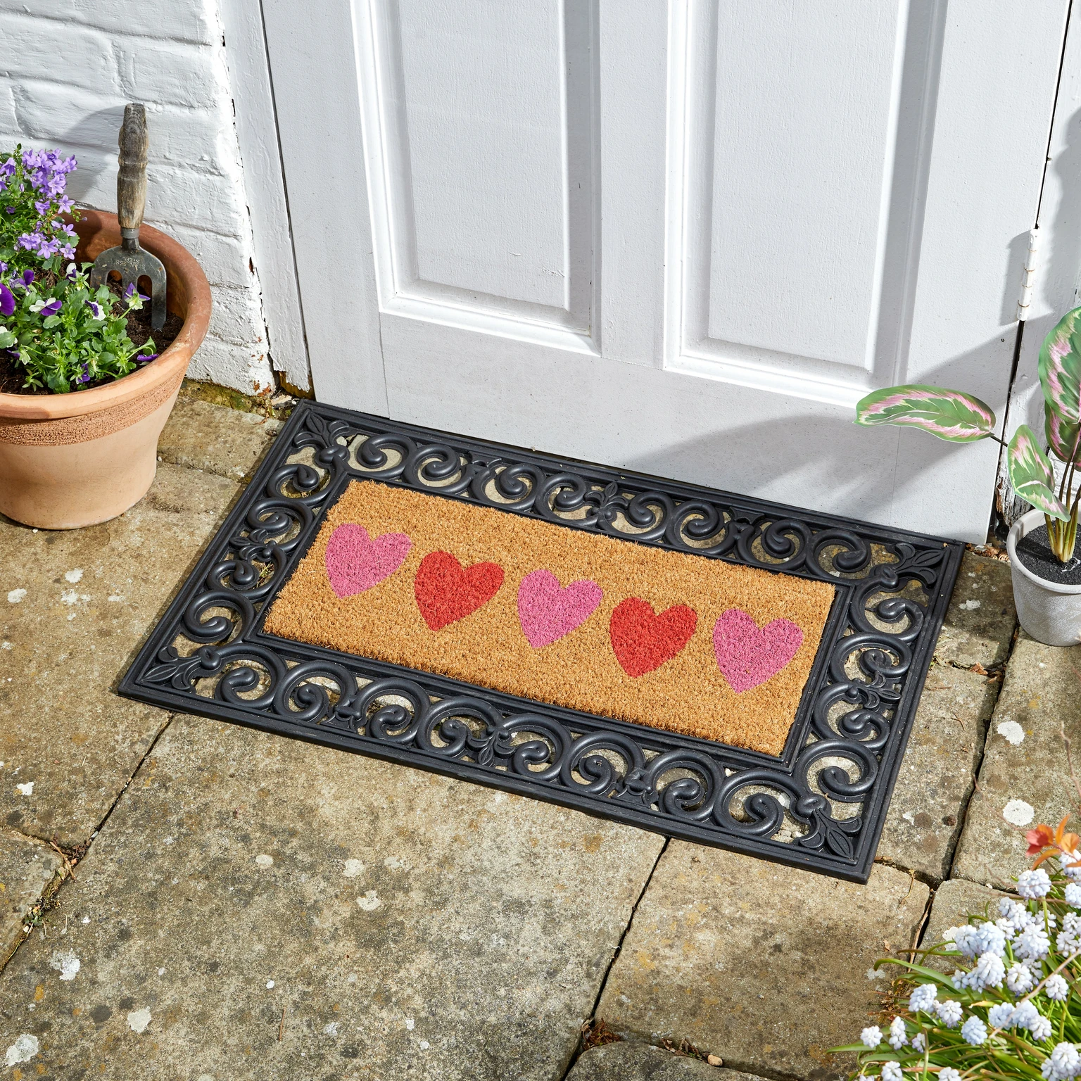 Doormat MixnMat Hearts Cowell's Garden Centre Woolsington