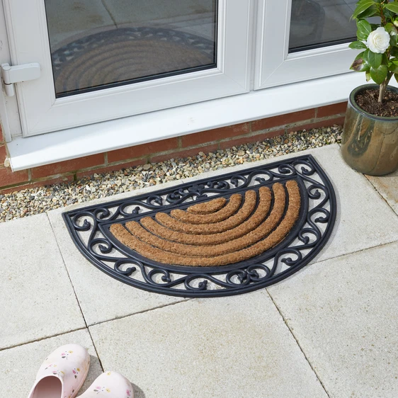 Doormat - Muck Off Combi Scraper Half Moon