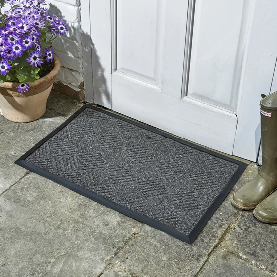 Doormat - Opti-Mat Anthracite Chequered