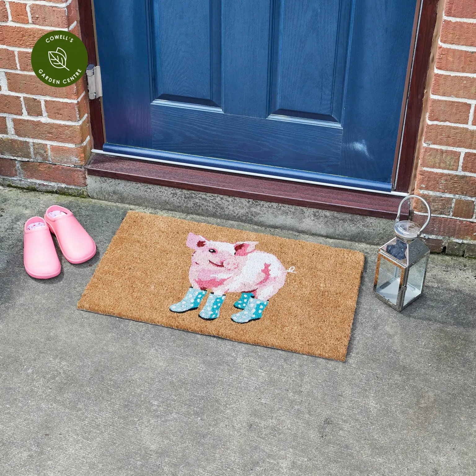 Doormat Pig in Wellies Cowell s Garden Centre Woolsington