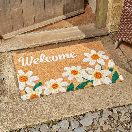 Doormat - Welcome Daisies
