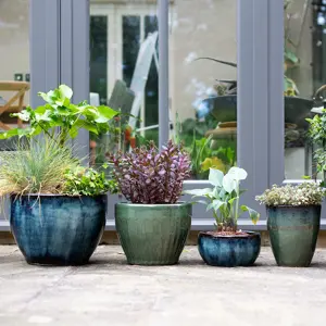 Eden Midnight Blue Bowl Planter Ø24cm - image 2