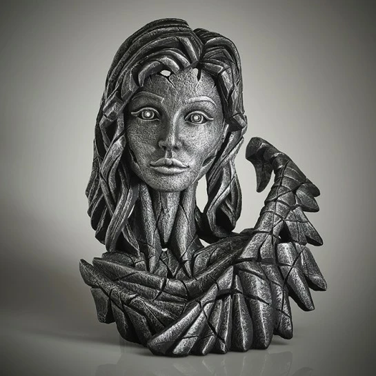 Edge Sculpture Angel Bust Silver Spirit