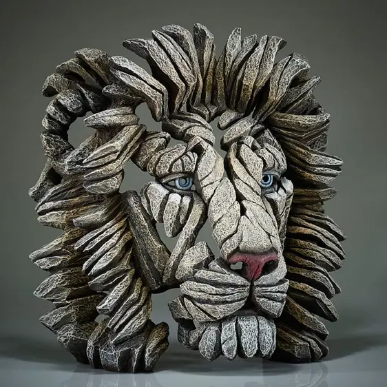 Edge Sculpture Lion Bust - White - image 2