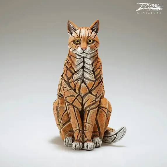 Edge Sculpture Sitting Cat Miniature - Ginger - image 1
