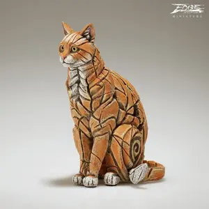 Edge Sculpture Sitting Cat Miniature - Ginger - image 2