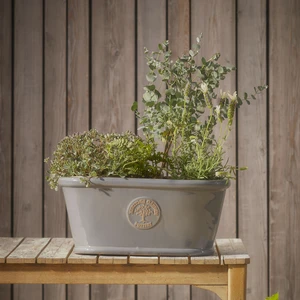 Edwardian Taupe Round Trough Planter 43cm - image 2
