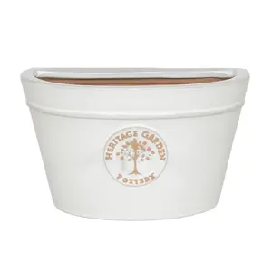 Edwardian White Wall Pot - 20cm