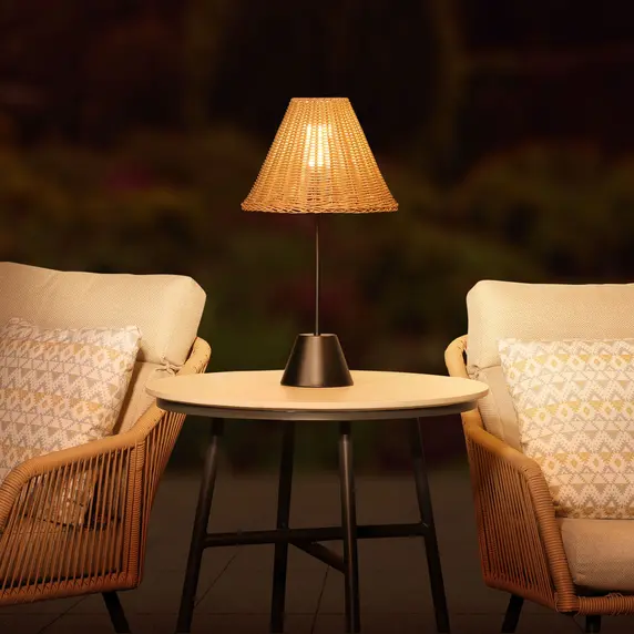 Elba Sesame Rattan Table Lamp - image 1