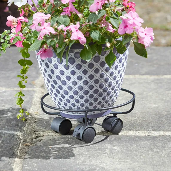 Elegance Wheeled Pot Stand - 25cm - image 1