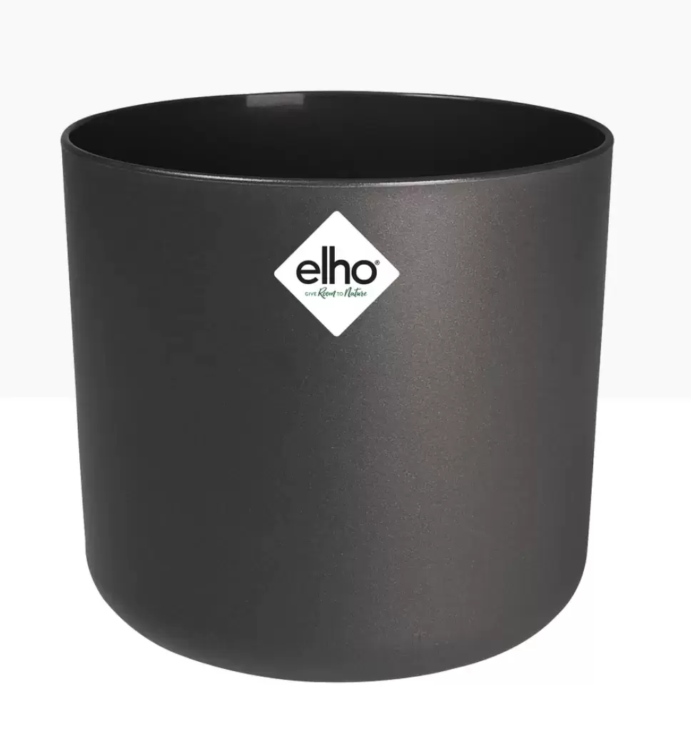 Cache-pot Elho anthracite doux main image 1