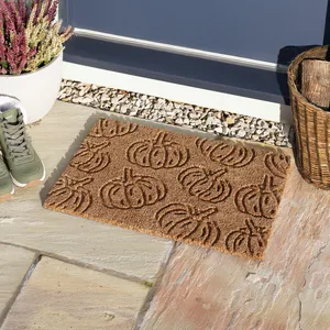 Embossed Pumpkins Doormat
