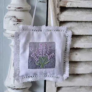 Embroidered Lavender Hangers