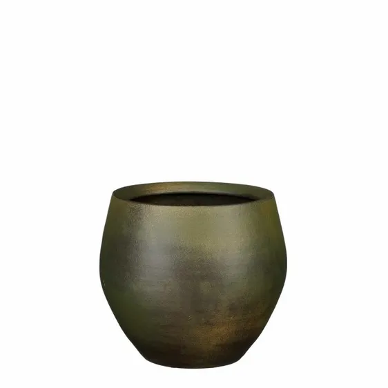 Esta Dark Green Metallic Pot - Ø20cm