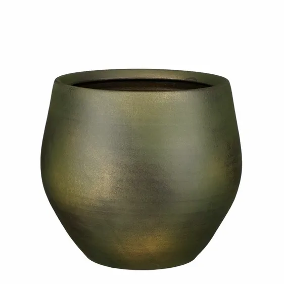 Esta Dark Green Metallic Pot - Ø29cm