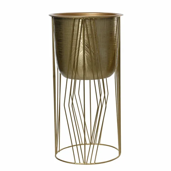 Etched Gold Raised Planter - Large