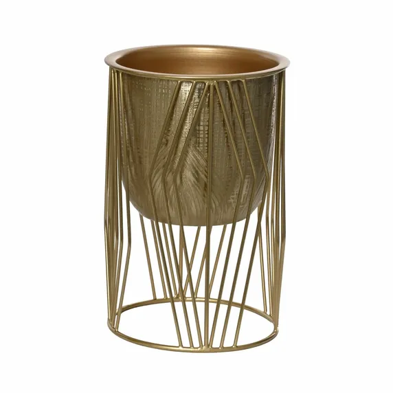 Etched Gold Raised Planter - Small