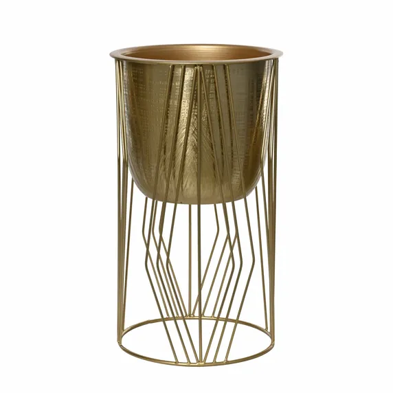 Etched Gold Raised Planter - Medium