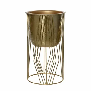 Etched Gold Raised Planter - Medium
