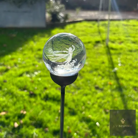 Fairy Glass Orb Garden Stake
