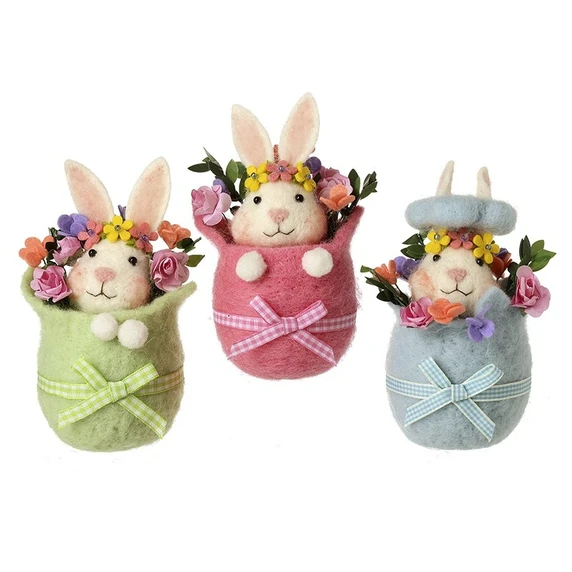Felt Basket Bunny Decoration