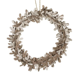 Felt Mixed Foliage Wreath - 25cm