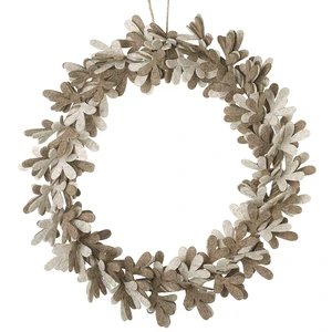 Felt Mixed Foliage Wreath - 30cm
