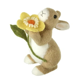 Felt Rabbit & Flower Decoration