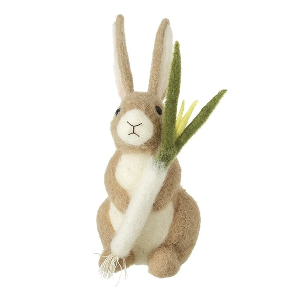 Felt Rabbit & Leek Decoration