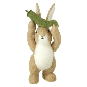 Felt Rabbit & Peapod Decoration