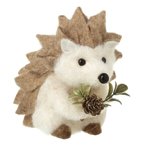 Felt Standing Hedgehog Ornament