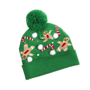 Festive Flashing Beanie - Gingerbread
