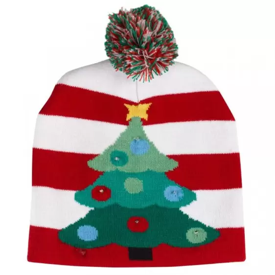 Festive Flashing Beanie - Christmas Tree - image 1