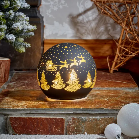 Festive Glowing Globe - Onyx