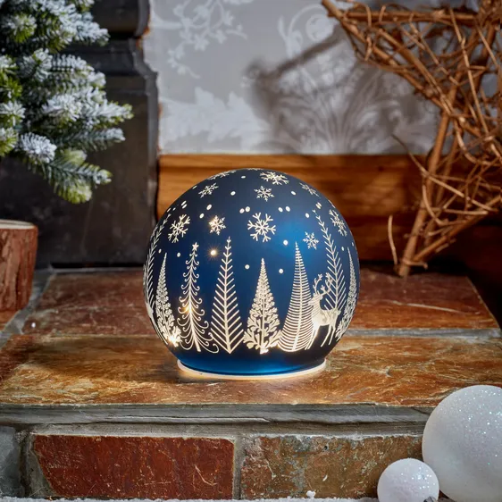 Festive Glowing Globe - Sapphire