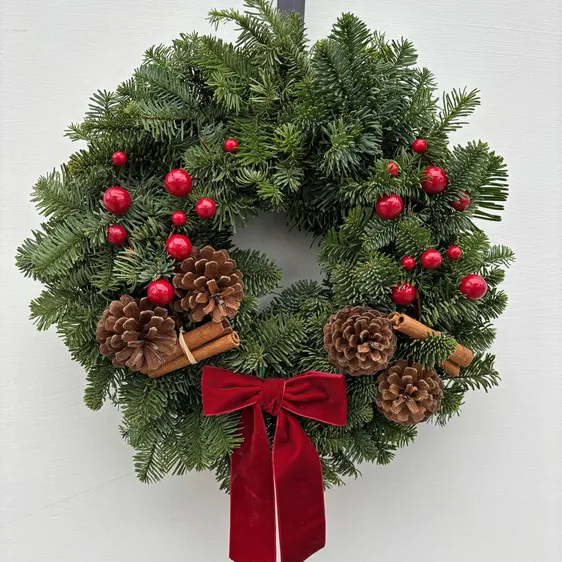 Festive Red Wreath - 10"