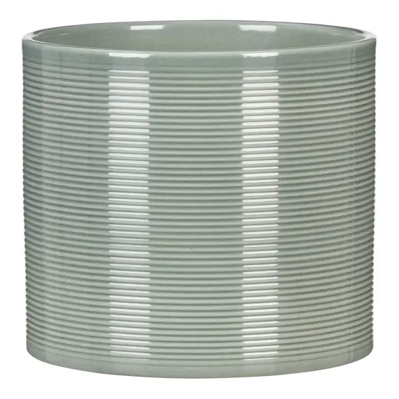 Fine Groove Green Pot Ø19cm