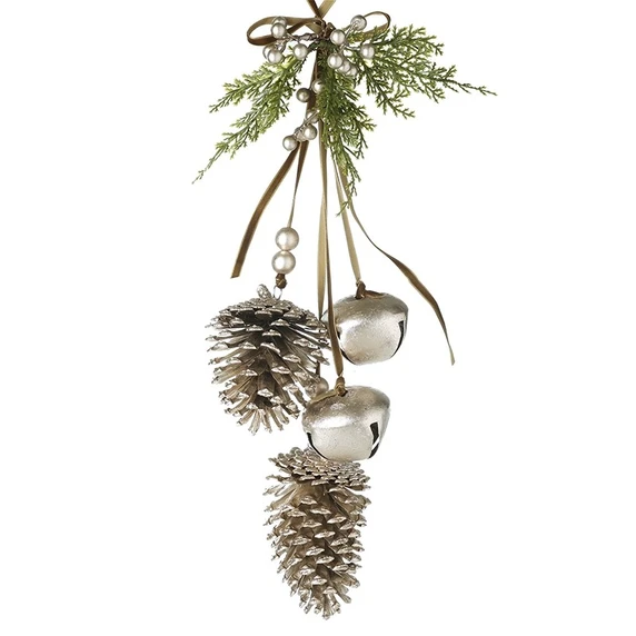 Fir Cone & Bells Hanger - Large