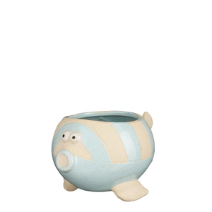 Fish Light Blue Pot