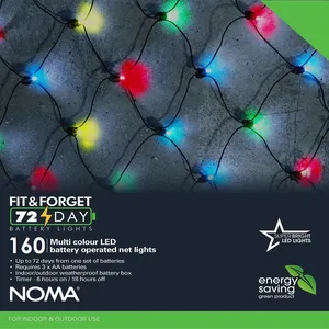 Fit & Forget Multicolour Net Lights - 160 Lights - image 2