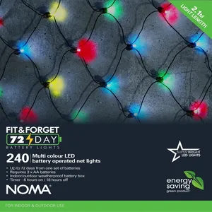 Fit & Forget Multicolour Net Lights - 240 Lights - image 2
