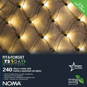 Fit & Forget Warm White Net Lights - 240 Lights - image 2